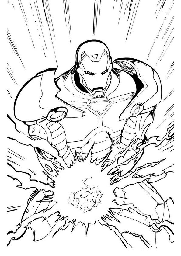 Plansa de colorat cu Iron Man 44 39
